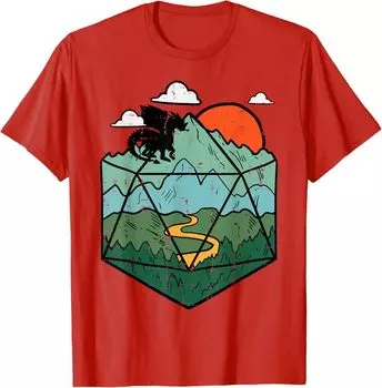 Мужская футболка RPG Mountain Gamer, красный