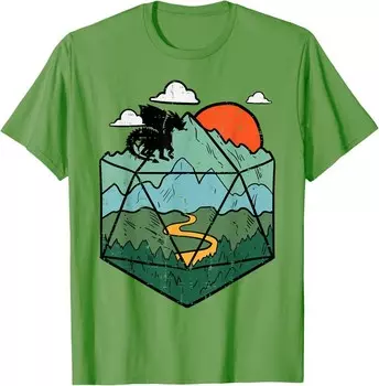 Мужская футболка RPG Mountain Gamer, зеленый