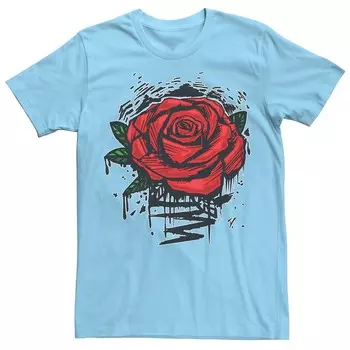 Мужская футболка Rugged Rose Drip с рисунком Licensed Character, цвет Light Blue