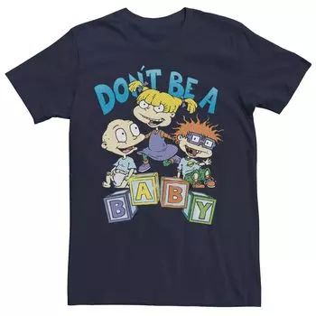 Мужская футболка RugRats Chuckie Tommy and Angelica Don't Be A Baby Licensed Character