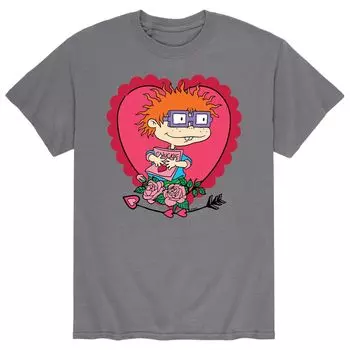 Мужская футболка Rugrats Valentines Chuckie Love Licensed Character