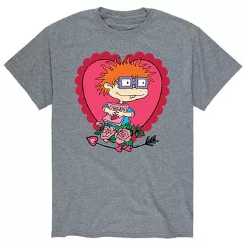 Мужская футболка Rugrats Valentines Chuckie Love Licensed Character