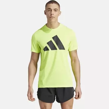 Мужская футболка Run It Adidas, зеленый