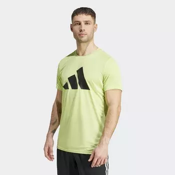 Мужская футболка Run It Adidas, зеленый