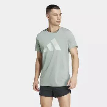 Мужская футболка Run It Adidas, зеленый