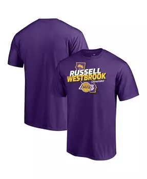 Мужская футболка russell westbrook purple los angeles lakers hometown collection player Fanatics, фиолетовый