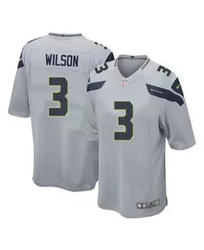 Мужская футболка russell wilson seattle seahawks game джерси Nike, серый