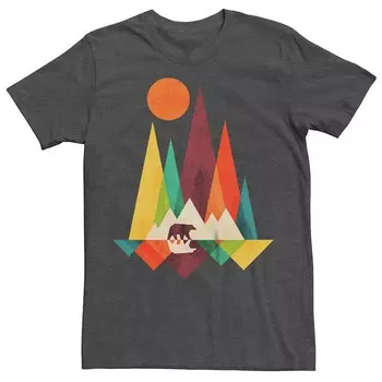 Мужская футболка с абстрактным рисунком Mountain Bear Licensed Character, цвет Charcoal Heather