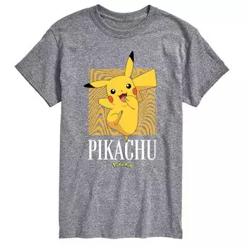 Мужская футболка с абстрактным рисунком Pokemon Pikachu Licensed Character