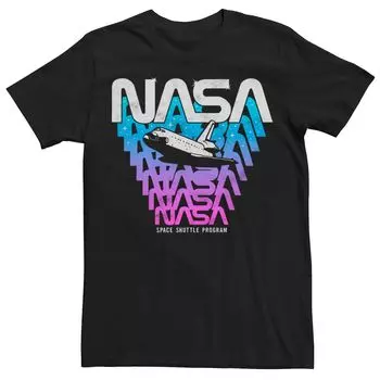 Мужская футболка с эффектом улитки космического корабля NASA Licensed Character