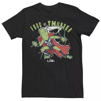 Мужская футболка с анимированным портретом Marvel Loki Frog Of Thunder Licensed Character