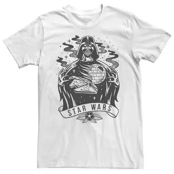 Мужская футболка с эскизом татуировки Дарта Вейдера Star Wars