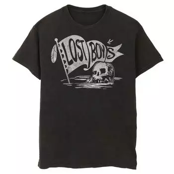 Мужская футболка с баннером Disney Peter Pan The Lost Boys Skull Clan Licensed Character