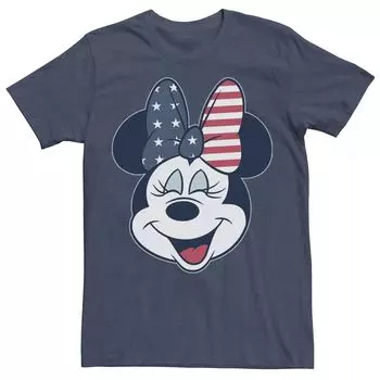 Мужская футболка с бантом и американским флагом Disney «Микки и друзья Минни» Licensed Character