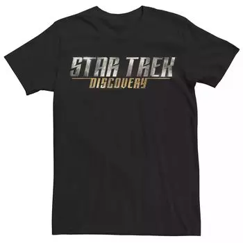 Мужская футболка с блестящим логотипом Star Trek Discovery Licensed Character
