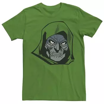 Мужская футболка с большим лицом Marvel Fantastic Four Doctor Doom Licensed Character, цвет Kelly