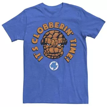 Мужская футболка с большим лицом Marvel Fantastic Four The Thing Clobberin' Time Licensed Character, цвет Royal Heather