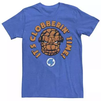 Мужская футболка с большим лицом Marvel Fantastic Four The Thing Clobberin' Time Licensed Character