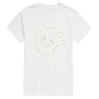 Мужская футболка с большим лицом Pokemon GenGar Licensed Character