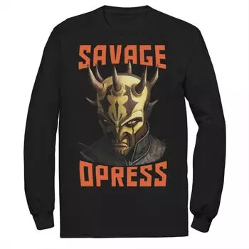 Мужская футболка с большим лицом «Звездные войны: Войны клонов» Savage Opress Licensed Character
