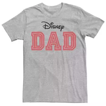 Мужская футболка с большим шрифтом и графическим шрифтом Disney Dad