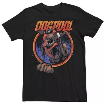 Мужская футболка с брызгами комиксов Marvel Deadpool Dogpool Licensed Character