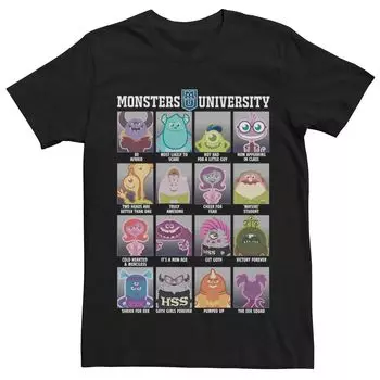 Мужская футболка с чертами из ежегодника Disney Pixar Monsters University Licensed Character