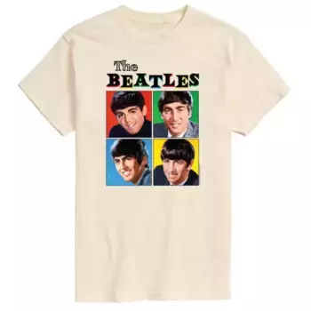 Мужская футболка с цветной графикой The Beatles Licensed Character, бежевый