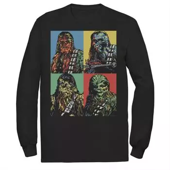 Мужская футболка с цветной вставкой и портретом «Звездные войны Чубакка» Star Wars