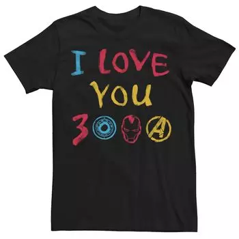 Мужская футболка с цветными карандашами I Love You 3000 St. Jude's Marvel