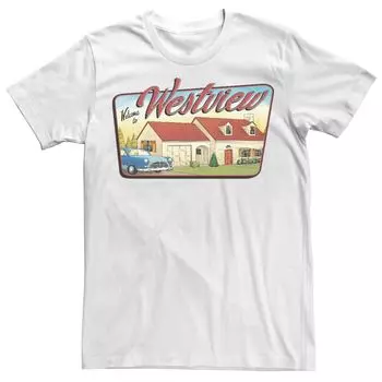 Мужская футболка с цветными вставками Marvel WandaVision Welcome To Westview Licensed Character
