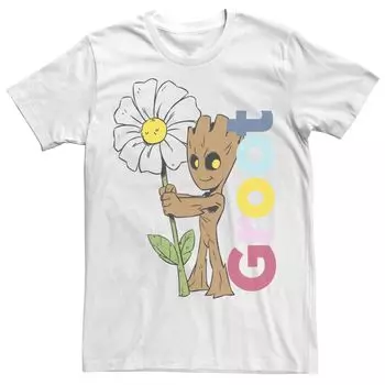 Мужская футболка с цветочным портретом Marvel Guardians Of The Galaxy Groot Licensed Character