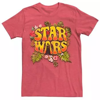 Мужская футболка с цветочным принтом и логотипом Darth Vader в стиле хиппи Star Wars