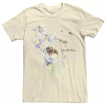 Мужская футболка с цветочным принтом ко Дню Земли Save The Bees Licensed Character, цвет Natural