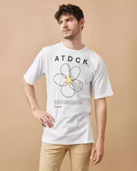 Мужская футболка с цветочным принтом спереди Altonadock, белый