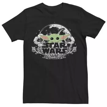 Мужская футболка с цветочным принтом «Звездные войны» The Mandalorian The Child Licensed Character