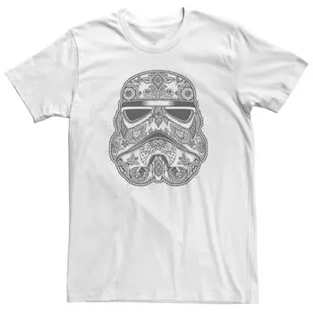 Мужская футболка с дизайном шлема Stormtrooper Artsy Henna Star Wars