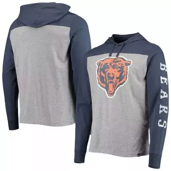 Мужская футболка с длинным рукавом '47 Heathered Chicago Bears Franklin Wooster Throwback