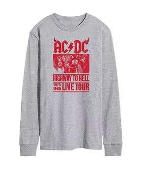 Мужская футболка с длинным рукавом ACDC Live Tour AIRWAVES, серый