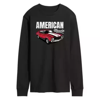 Мужская футболка с длинным рукавом American Muscle с принтом Licensed Character, черный