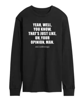 Мужская футболка с длинным рукавом «Большой Лебовски» Your Opinion AIRWAVES, черный