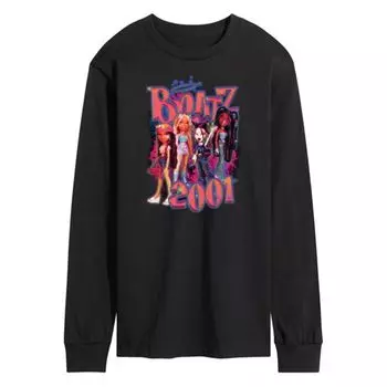 Мужская футболка с длинным рукавом Bratz 2001 с принтом Licensed Character, черный