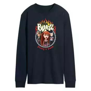 Мужская футболка с длинным рукавом Bratz Punk с принтом Licensed Character, синий