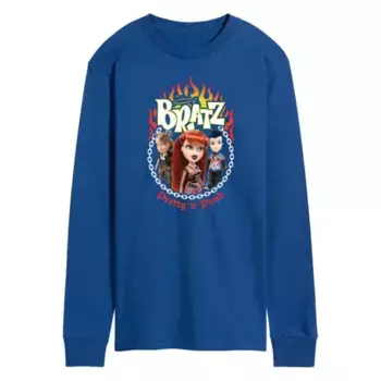 Мужская футболка с длинным рукавом Bratz Punk с принтом Licensed Character, синий