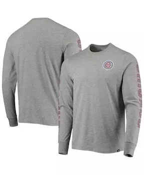 Мужская футболка с длинным рукавом chicago cubs team '47 heathered grey '47 Brand, мульти