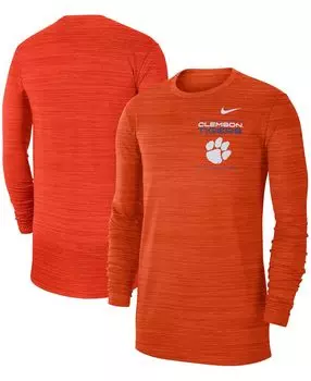 Мужская футболка с длинным рукавом clemson tigers 2021 sideline velocity performance Nike
