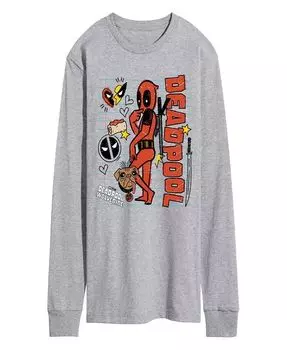Мужская футболка с длинным рукавом «Дэдпул и Росомаха» AIRWAVES, серый