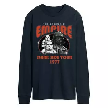 Мужская футболка с длинным рукавом Dark Side Tour 1977 с принтом Star Wars, синий