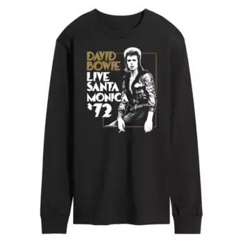 Мужская футболка с длинным рукавом David Bowie Santa Monica Licensed Character, черный