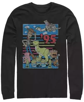 Мужская футболка с длинным рукавом Disney Pixar Toy Story 95 Retro с потертостями Fifth Sun, черный